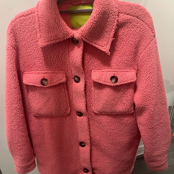 Warm Pink Sherpa Jacket - Picture 3 of 5
